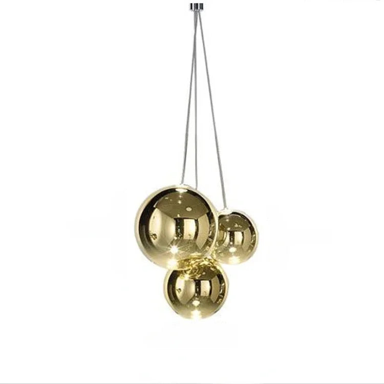 Axyaa Nordic LED Glass Chandelier for Living Dining Room, Restaurant - Pendant Lamp
