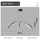 Axyaa Nordic Butterfly Ribbon Aluminum Chandelier LED Lighting Fixture