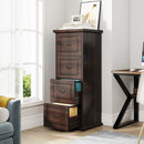 Axyaa 4-Drawer Vertical File Cabinet for Home Office, Wood Filing Cabinet [A4/Letter Size]
