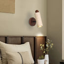 Axyaa Travertine Stone Pull Chain Sconce LED Wall Lamp