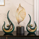 Axyaa Gold Swan Lovers Porcelain Figurines Room Decor Crafts