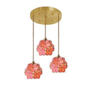 Axyaa Copper Petal LED Chandelier: Nordic Minimalist Art Decor Ceiling Lamp