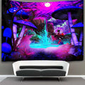 Axyaa Psychedelic Skull Eye Laser Tapestry Wall Hanging – Luminous Home Decor