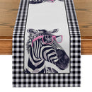 Axyaa Zebra Print Table Runner: Stylish Dining Decor for Indoor & Outdoor Tables