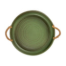 Axyaa Coarse Pottery Double Ear Plate: Aesthetic & Practical Crayfish Plate, Household Deep Plate