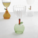 Axyaa Nordic Ripple Glass Goblet, 240ml, Fruit Green Apple Yellow Amber Pear Base