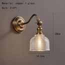 Axyaa Old Copper Glass Wall Lamp for Elegant Home Decor & LED Lighting