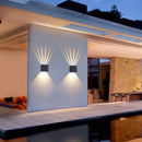 Axyaa Outdoor Black LED Wall Light Sconces - Waterproof, Adjustable Angle