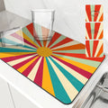Axyaa Geometric Solar Kitchen Drying Mat - Quick Dry Dish Draining Mat