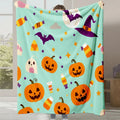 Axyaa Coral Fleece Flannel Blanket: Halloween Gift, Office Nap, Casual Blanket
