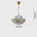 Axyaa Crystal Flower Chandelier: Luxury LED Ceiling Light for Living & Bedroom