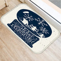 Axyaa Christmas Snow Deer Print Door Mat Non-Slip Floor Carpet - Home New Year Decoration