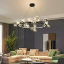 Axyaa Glass Bubble LED Pendant Lights - Modern Living Room Hanging Lamps