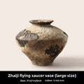Axyaa Retro Wabi-Sabi Ceramic Vase for Stylish Living Room Flower Arrangement