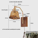 Axyaa LED Glass & Wood Wall Lamp for Living Room Bedroom, Pull Chain Switch