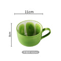 Axyaa Cartoon Watermelon Fruit Ceramic Mug - Cute Breakfast Office Coffee Cup