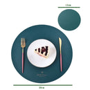 Axyaa PU Faux Leather Table Mats & Coasters Set for Dining & Kitchen, Christmas Theme