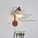 Axyaa Mushroom Stone LED Wall Lamps with Pull Chain Switch for Living Room & Bedroom