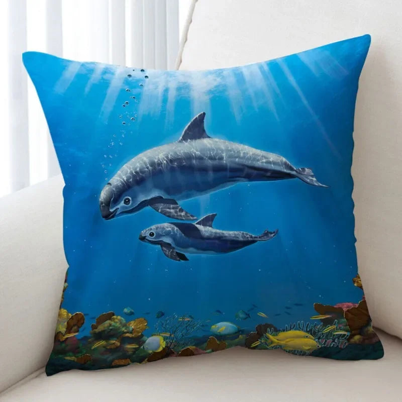 Axyaa Skull Lighthouse Monster Cushion Covers 45x45CM - Cool Art Animals Scary Design