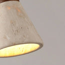 Axyaa Wood Yellow Travertine LED Pendant Lights for Living Room and Bedroom