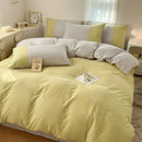Axyaa Small Fresh 6D Printed Cotton Bedding Set - 4 Pieces