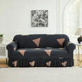 Axyaa Flower Printed Elastic Sofa Cover - Furniture Protector for Living Room
