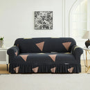 Axyaa Flower Printed Elastic Sofa Cover - Furniture Protector for Living Room