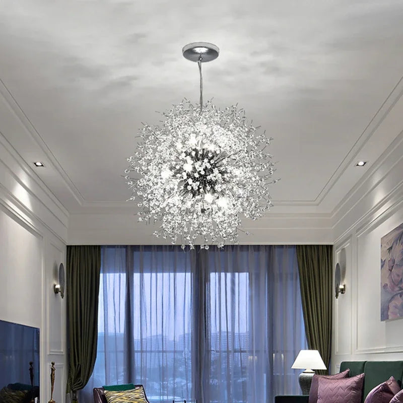 Axyaa Dandelion Chandelier LED Pendant Lamp for Dining Room and Bedroom