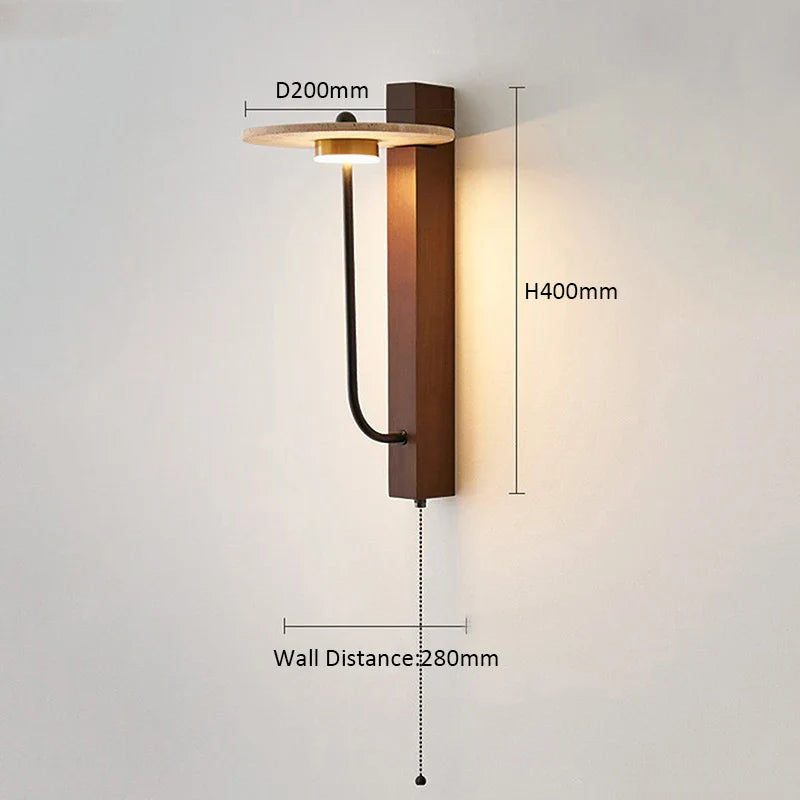 Axyaa Wabi Sabi Stone Bedhead LED Wall Lamp for Bedroom Living Room