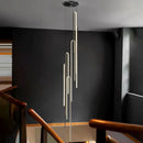 Axyaa Modern Ring Stairs Pendant Light Chandeliers for Living Room Dining Room Lighting