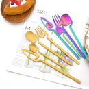 Axyaa Rainbow Matte Stainless Steel Cutlery Set