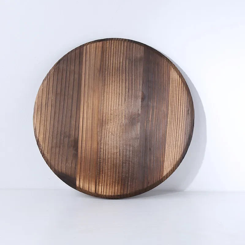 Axya Handmade Fir Wood Wok Lid for Iron Pans and Pots