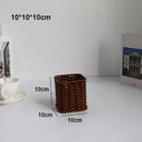 Axyaa Rattan Wicker Serving Baskets - 6 Styles for Household Utensil Storage