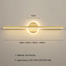 Axyaa Nordic LED Mirror Wall Lamp for Luxury Indoor Lighting