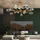 Axyaa Luxury Crystal Chandelier Pendant Light for Living Room Bedroom Ceiling