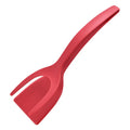 Axyaa 2-in-1 Spatula Tongs for Cooking, Non-Stick Flip Turner Tool & Omelette Steak Helper