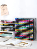 Axyaa Marker Caddy: Acrylic Desk Organizer for Office & School Supplies