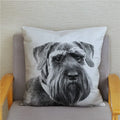 Axyaa Cute Schnauzer Print Pillowcase Cover