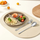 Axyaa Stackable 3-Compartment Fruit Salad Dinner Plate | Microwave Safe Cake Dessert Dishes