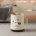 Axyaa Round Kitchen Trash Can with Lid and Wheels, Large Capacity Garbage Bin