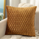 Axyaa 3D Geometric Velvet Pleated Cushion Cover for Home Decor