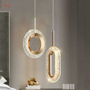 Axyaa Modern Crystal LED Wall Light for Home Decor - Round Oval Indoor Sconce