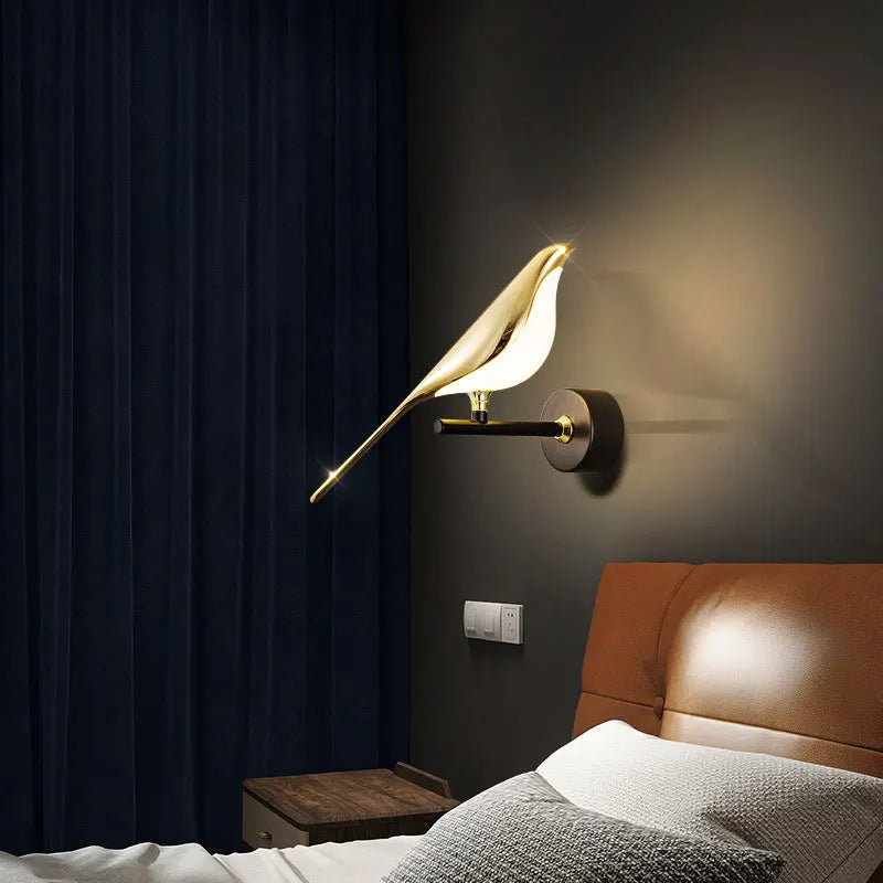 Axya Nordic Magpie Bird LED Wall Lamp for Bedroom Decor