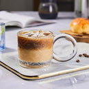 Axyaa Ins Style Big Ears Cup, Round Niche Glasses, Sunflower Coffee Mug