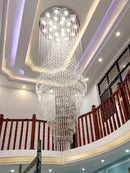 Axyaa Nordic Crystal Chandelier for Kitchen Island Living Room Staircase LED Lighting