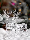 Axyaa Crystal Deer Figurines | Cute Desktop Ornament for Room Decoration