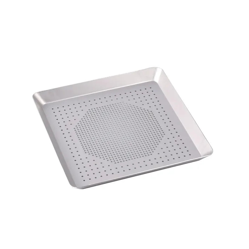 Axya Steel Perforated Pizza Baking Pan - Nonstick Round Crispy Crust Tray