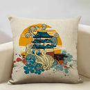 Axyaa Mount Fuji Retro Cushion Cover 45x45cm