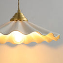 Axyaa Ceramic LED Pendant Light: Japanese Style Vintage Copper Hanging Lamp