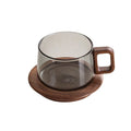 Axyaa Camellia Glass Coffee Cup Set
